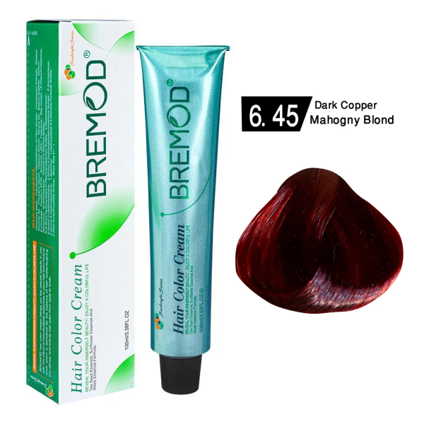 Bremod Hair Color Dark Copper Mahogny Blond 6.45