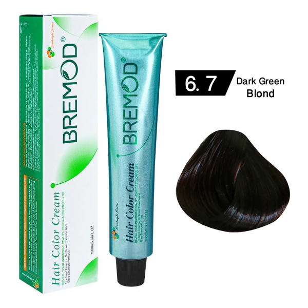 Bremod Hair Color Dark Green Blond 6.7