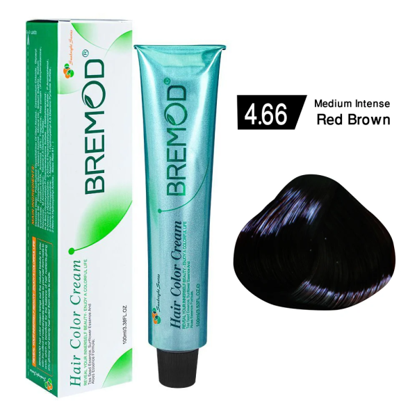 Bremod Hair Color Medium Intense Red Brown 4.66